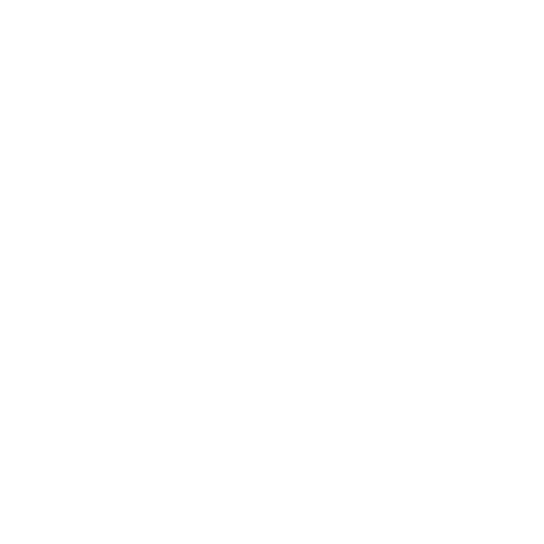 White line icon of a cardboard package box with a magnifying glass, symbolizing order tracking and shipping inquiries.